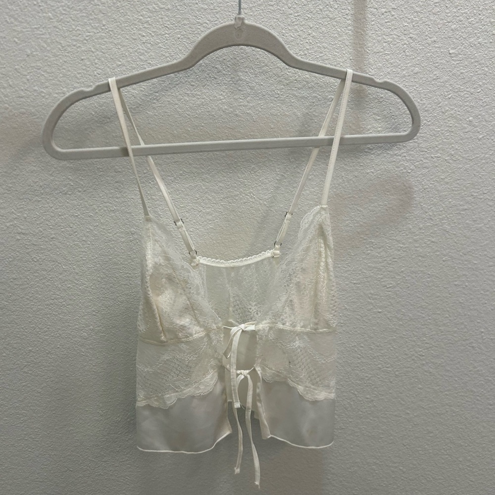 COPY - Kate the label size S white lace tie tank top